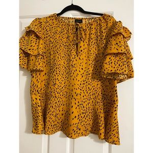 Animal Print Who what wear blouse size XL